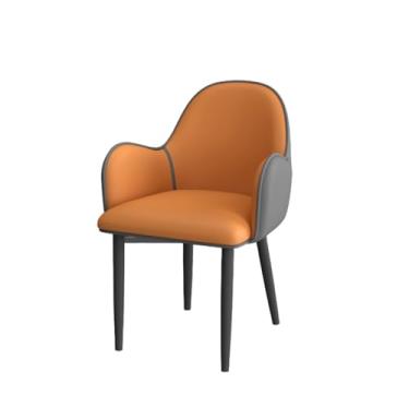 Imagem de MZYSGFCY Conjunto de 4 cadeiras de sala de jantar modernas de pele sintética com encosto alto, cadeiras de cozinha estofadas com pernas de metal, cadeiras auxiliares de lazer para sala de estar e