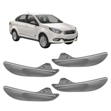 Imagem de Kit 4 Maçaneta Gatilho Puxador Grand Siena 2012 Até 2021