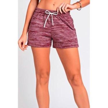 Imagem de Short Moletom Runner Bordo Riscado Larel-Feminino