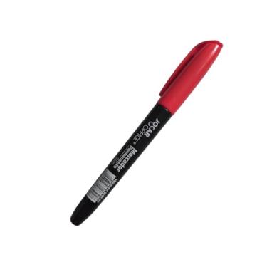 Imagem de Caneta Marcador Permanente Ponta Chanfrada Secagem Rápida Para Plástico, Vidro Metal Azul Preta ou Vermelha (Vermelho)