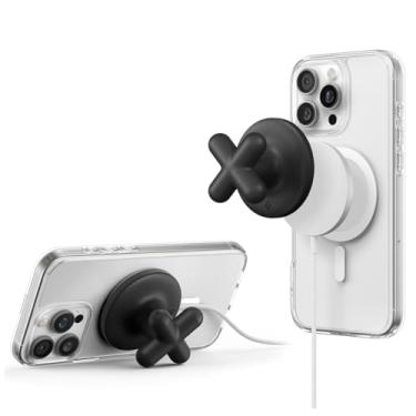 Imagem de Spigen Suporte de aderência projetado para carregador MagSafe de 25 W (2024) compatível com modelos iPhone 16/15/14/13/12, AirPods Pro 2, AirPods 4/3 modelos (carregador não incluído) - preto