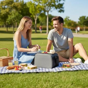 Imagem de Bolsa Termica Impermeavel 20 Litros c/Alça Ombro Viagem Passeio Cooler Bebidas Alimentos Grande