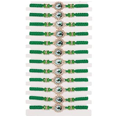 Imagem de BONITTER Pulseira de 12 peças, Virgem Maria/São Bento/São Judas Rosário Feito à Mão com Nó Vermelho Pulseira da Sorte Masculina ou Feminina como Presente e Usado em Oração (Girassol São Jude),