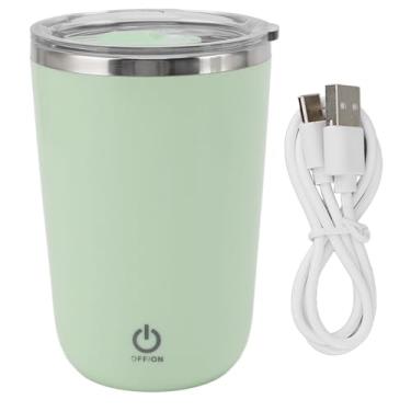 Imagem de Copo de mistura elétrico USB 350 ml à prova de vazamento copo de agitação automática caneca de café com agitação automática (verde)