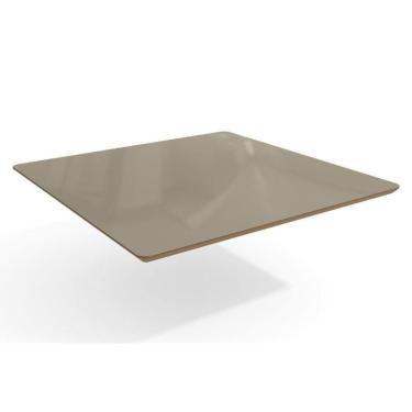 Imagem de Tampo Mesa Sala De Jantar Madeirado C- Vidro Ta28 Quadrado 105x105cm Freijo-bronze - Kappesberg