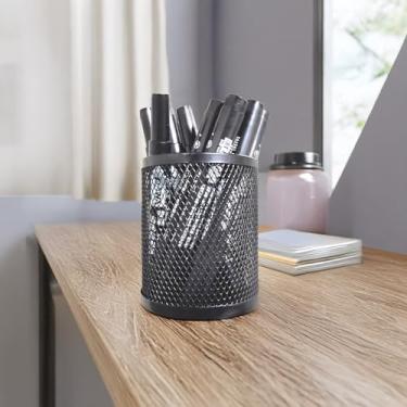 Imagem de Porta-lápis magnético de aço inoxidável, armário, tela branca, quadro-negro, cozinha, casa, escritório, cesto de canetas