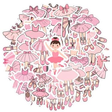 Imagem de 100 peças adesivos de balé, dança, bailarina, balé, brinquedos, delicados, para celular, guitarra, notebook, mala, copo, mala, geladeira, telefone, bagagem, laptop, guitarra, carro, adesivo