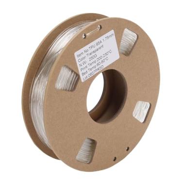 Imagem de ZJchao TPU Filamento 1,75mm 95A Alta Elasticidade Filamento 3D Flexível Transparente para a Maioria das Impressoras 3D