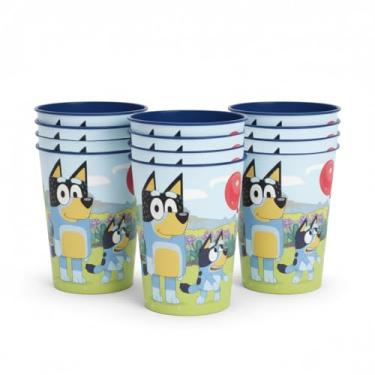 Imagem de Unique Bluey 12 Pack 16 oz Plastic Reusable Favor Cups – Birthday Party Supplies, Goodie Bag Favors, Kids’ Drinkware & Take-Home Gifts