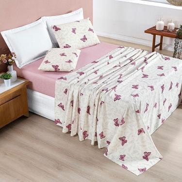 Imagem de Jogo De Cama Avere Queen 04 Peças - Borboletas