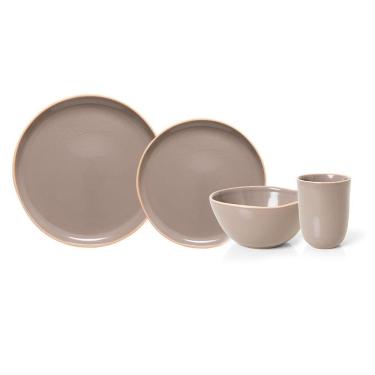 Imagem de Jogo Copa E Cia 16 Peças Vivant Em Cerâmica Vanilla