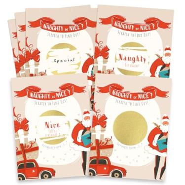 Imagem de MATICAN Christmas Scratch Off Cards, 40-Pack Naughty or Nice Game, Xmas Party Scratch-Off Tickets for Holiday Games, Secret Santa, Stocking Stuffers, 3.5 x 4.7 Inches