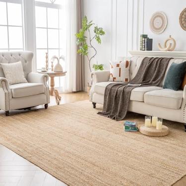 Imagem de Shatex Tapete de juta de 0,8 x 1,5 m para áreas de alto tráfego, estilo rústico