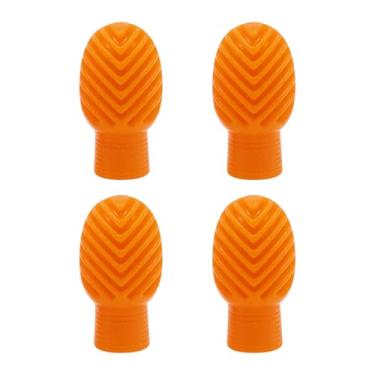 Imagem de Cheerock Pacote com 4 amortecedores de baquetas, pontas silenciosas de borracha para prática de bateria, reduzem o ruído e protegem os bastões, acessórios de substituição silenciosos de tambor de