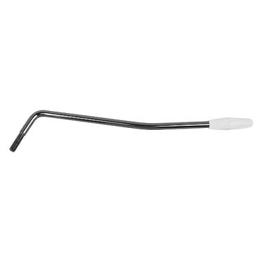 Imagem de RiToEasysports Rock Arm Metal Single Tremolo Whammy Lever Bar para Ajuste de Tom de Guitarra, Efeito Multimusical, Textura Brilhante, Adequado para Vários Estilos Musicais (Alça Branca Barra Preta)