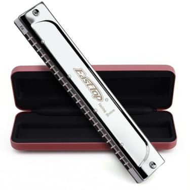 Imagem de East top Tremolo Harmonica Chave de F#, 24 Furos Tremolo Boca Órgão T2406S Gaitas para adultos, profissionais e estudantes