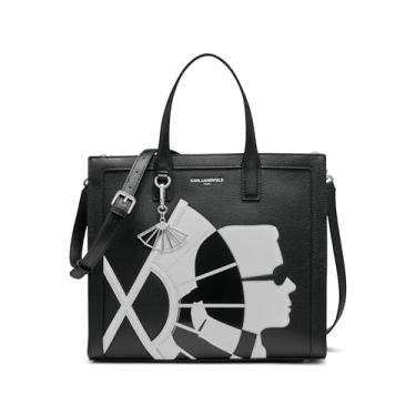 Imagem de Karl Lagerfeld Bolsa Paris Durable Nouveau, preta/branca
