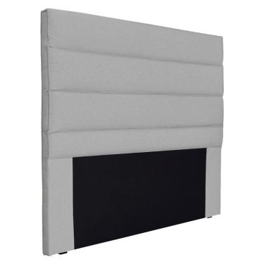 Imagem de Cabeceira Casal 1,40M La Italiana Linho Rústico Cinza Claro