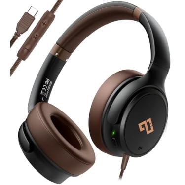 Imagem de Fones de ouvido USB C com fio tipo C com 28 dB ANC, fone de ouvido dobrável para meninos/meninas/homens/mulheres/escola/viagem/iPhone 16/15, Samsung Galaxy S25/S24, Google Pixel 9, presente ideal