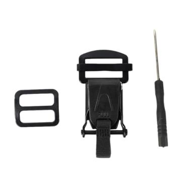 Imagem de Ysyqkn Kit de Substituição de Fivela de Liberação Rápida para Capacetes. Fechos de Liberação Rápida. Fácil de Instalar. Adaptador para Jugular de Capacete, Preto