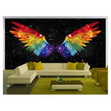 Imagem de Papel De Parede 3D Arte Asas Selfie Insta Cores 3,5M Tra417 - Você Dec