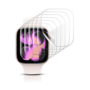 Imagem de Yaekea Pacote com 6 protetores de tela compatíveis com Apple Watch Series 11/10 Película macia TPU de 42 mm ultrafina, atualização HD, filme macio autorreparável para iWatch S11/10 de 42 mm