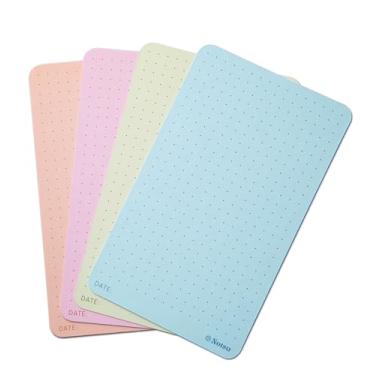 Imagem de Notsu Cartões coloridos pontilhados de 7,6 x 12,7 cm, 40 quilates | Cartões de índice de cores verticais com cantos arredondados, papel grosso premium 350 g/m²