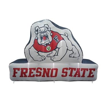Imagem de FANMATS Mascote inflável NCAA Fresno State Bulldogs - Exibição inflável autoinflável, soprador e cordões embutidos, logotipo oficial da equipe - mostre seu espírito durante todo o ano