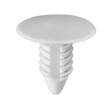 Imagem de Grampo Acabamento Fechamento de Portão  Arrebite Branco 50un - B2B Plá