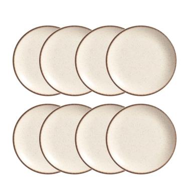 Imagem de Jogo 8 Pratos Fundo Coup Vanilla Plus Cerâmica 25cm Alleanza