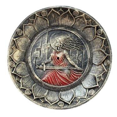 Imagem de Incensário Prato de Orixás 12 cm em Resina  Religiosos cor:IANSÃ - Bia