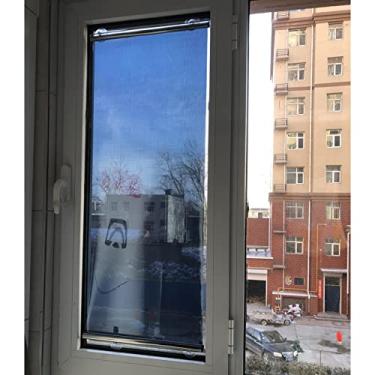 Imagem de uhyOHF Persiana de rolo de 13/17/21/25/29/32,6/36,6/102,9 cm de largura, ventosas de enrolar para porta de janela de vidro, bloqueio solar com controle de calor (multicolorido-73 cm L x 149 cm A