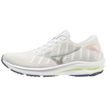 Imagem de Mizuno Tênis de corrida feminino Wave Rider 25, Waveknit - Nimbus Cloud/Branco, 42