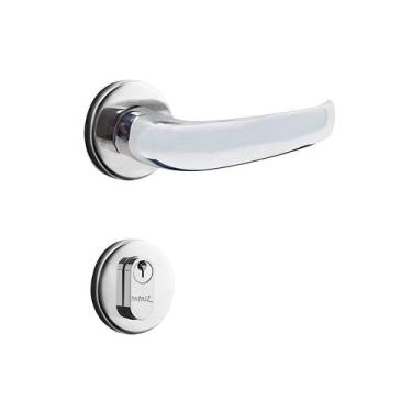 Imagem de Fechadura Externa 40mm Mz920 Roseta Cromado - Papaiz - AROUCA, Cromado