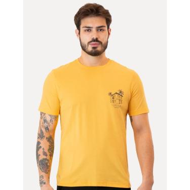 Imagem de Camiseta Individual Masculina Slim Patrimonio Nacional Amarela-Masculino