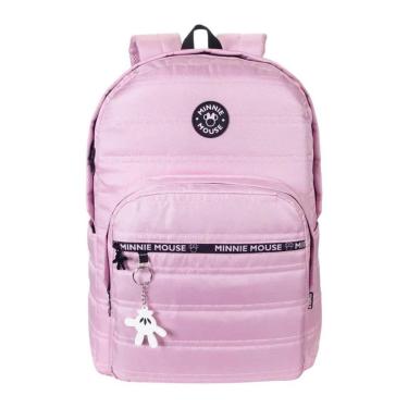 Imagem de Mochila Juvenil Minnie Matelassê Rosa-Feminino