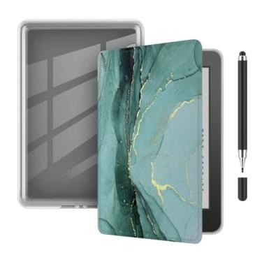 Imagem de Akacy Capa fina e leve, transparente e macia com estampa pintada para Kindle 6.0 (Geração 2016), capa à prova d'água Wake/Sleep (17)