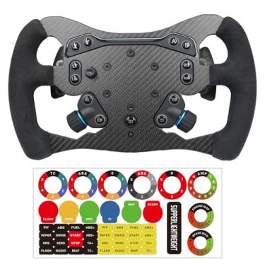 Imagem de Fórmula F1 Mod de fibra de carbono real para volante de corrida Logitech G PRO SIM; substitui Supper leve, compatível com Logitech G RS Hub Shifter com cabo de camurça