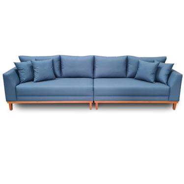 Imagem de Sofá  Pierri Bipartido Tecido Acquablock Pé Base Madeira  290cm - 4R E