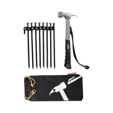 Imagem de Conjunto De Estacas Para Barraca De Camping Ao Ar Livre Com Martelo 8 