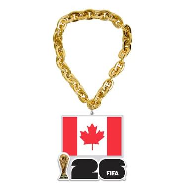 Imagem de HONAV Corrente para leques da Copa do Mundo da FIFA com bandeira do Canadá de 43 cm – Cordão FIFA durável, leve e confortável, design oficialmente licenciado – Perfeito para crachás, chaves e uso