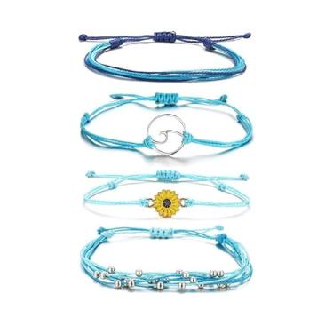 Imagem de Pulseiras coloridas da amizade para mulheres, à prova d'água, pulseiras de tornozelo de verão, joias modernas, presentes de amizade, presentes para mulheres, presentes de Natal, dia dos namorados