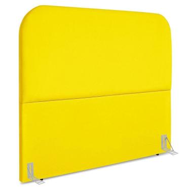 Imagem de Cabeceira Queen 160 Cm Com Frame Alana Suede Amarelo Artte Amarelo
