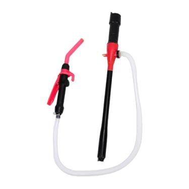 Imagem de Asixxsix Bomba Siphon alimentada por bateria, 2.2 GPM taxa de fluxo ajustável bomba de transferência portátil de controle com filtro para gasolina combustível água (Vermelha)