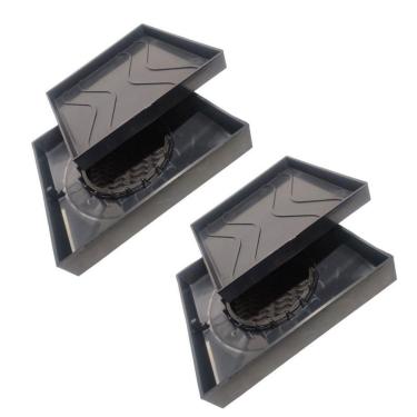 Imagem de Kit 2 Ralo Oculto 15x15 Invisivel P/ Piso Porcelanato Cinza