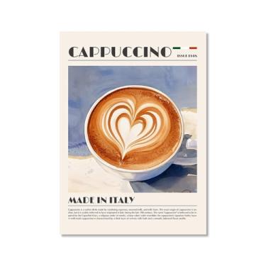 Imagem de Impressões de café vintage aquarela bebendo pôsteres arte de parede café decoração de cozinha sala de jantar escritório café bar decoração de parede (SKU4,16x60 cm), sem moldura)