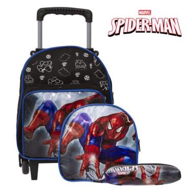 Imagem de Mochila Infantil Homem Aranha Rodinhas Tam P Envio Imediato - TOYS 2U