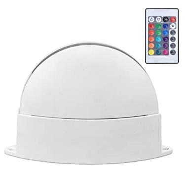 Imagem de Hyuduo Luminária de Parede LED RGB Com Controle Remoto Lâmpada de Parede Circular Luminosa de 360 ​​° Com Controle Remoto de 24 Teclas para Corredor, Cozinha, Banheiro, Sala de Estar