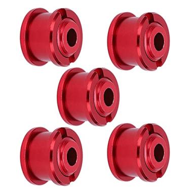 Imagem de KIMISS 5 Peças de Parafusos de Coroa única de Liga de Alumínio para Pedaleira de Mountain Bike-irradiação Leve, Ajuste Universal para Vários Tipos de Bicicletas (Vermelho)