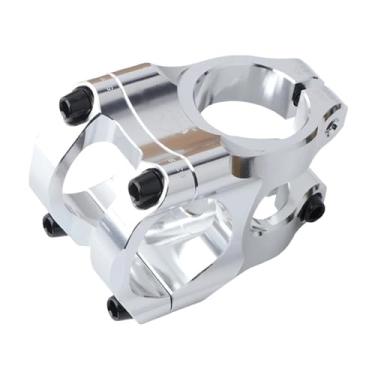 Imagem de Mesa de guidão MTB 31,8mm para bicicleta de estrada/montanha, ponte curta, potência, liga de alumínio, ultraleve.(Silver)